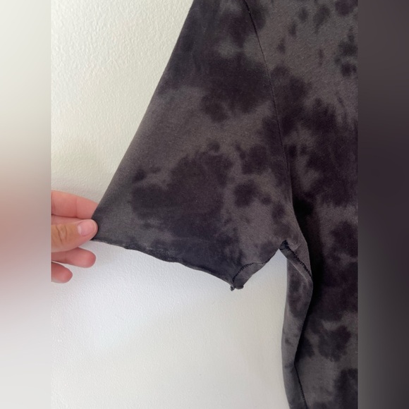 rag & bone Grey Haydon Tie Dye Short Sleeve Linen Cotton Blend T-Shirt Medium - Picture 4 of 11